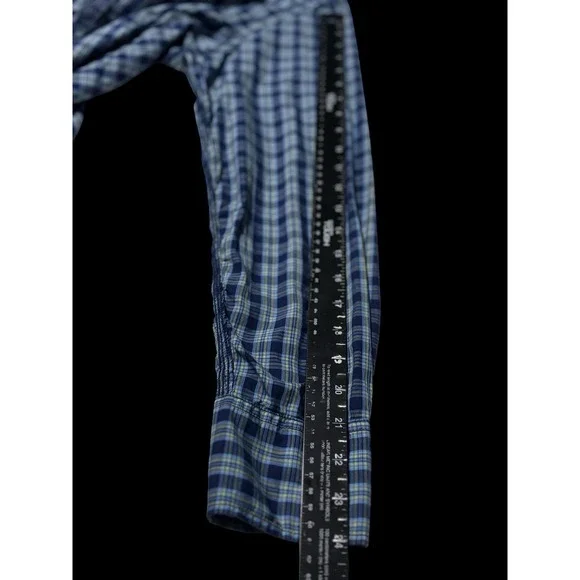 Robert Graham Shirt Mens Cotton Blue Tartan Plaid Tailored Fit Button Up Medium - Picture 6 of 14